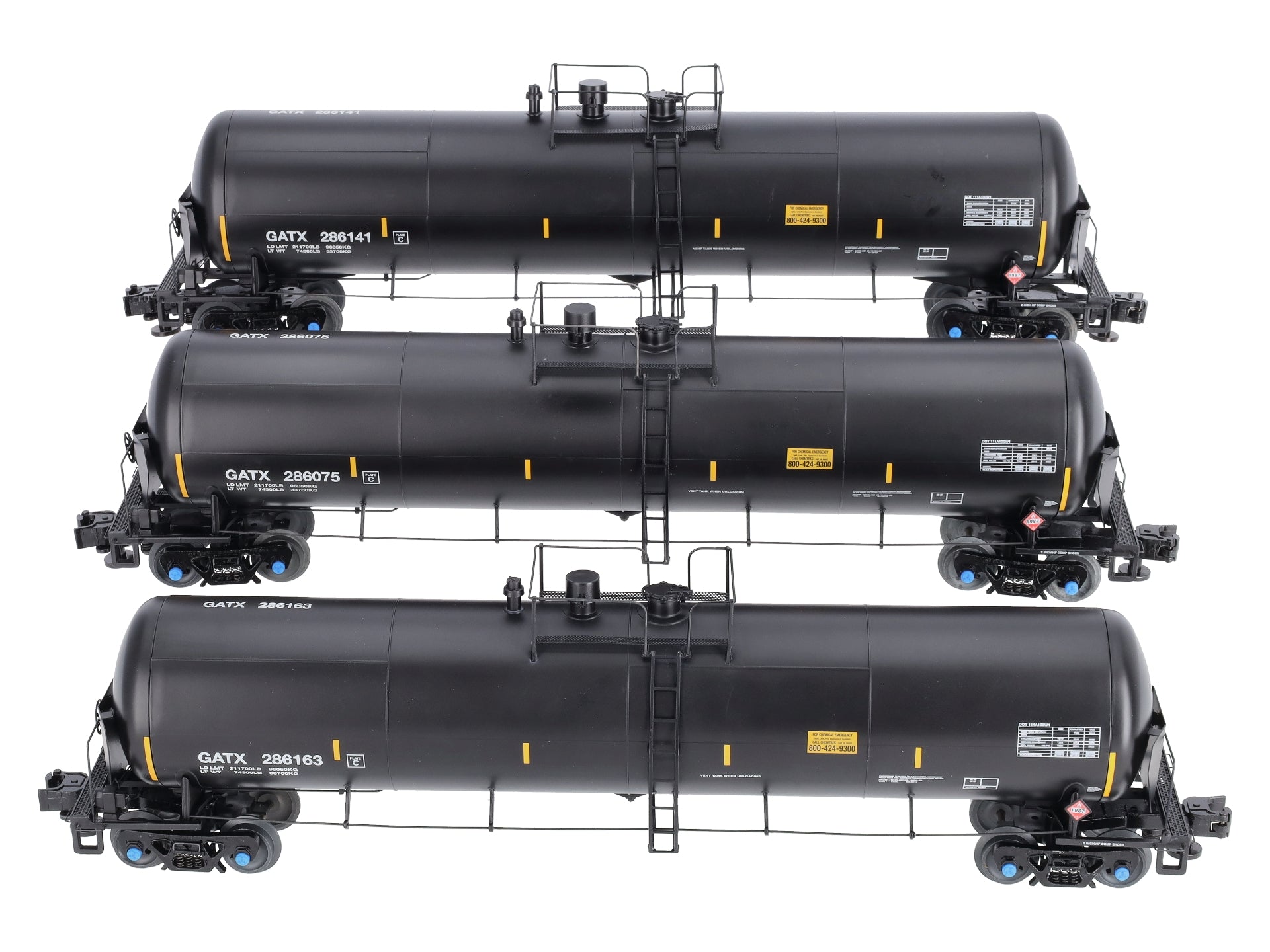 Lionel 1926770 O GATX 30K Tank Car (Pack of 3)