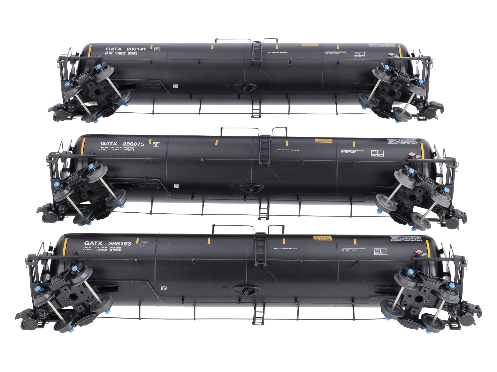Lionel 1926770 O GATX 30K Tank Car (Pack of 3)