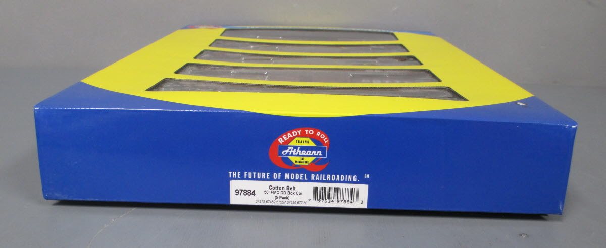 Athearn 97884 HO Scale Cotton Belt 50' FMC Double Door Boxcars (Set of 5)