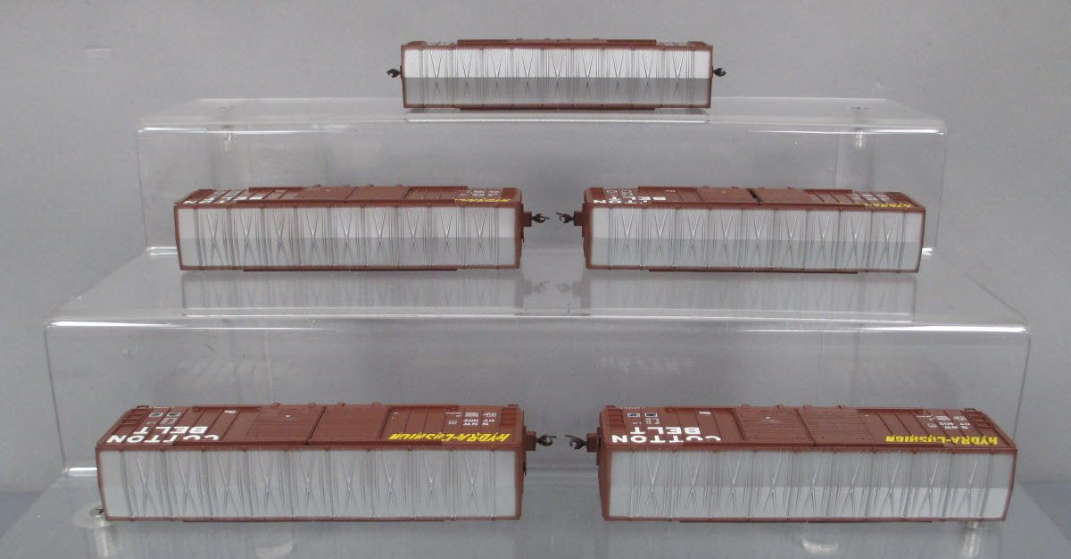 Athearn 97884 HO Scale Cotton Belt 50' FMC Double Door Boxcars (Set of 5)