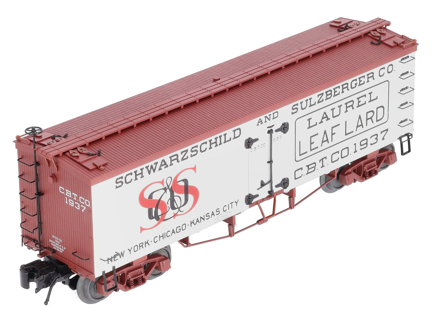 Atlas 3001435 O Schwarzschild & Sulzberger Lard 3-Rail 36' Wood Refrigerator Car