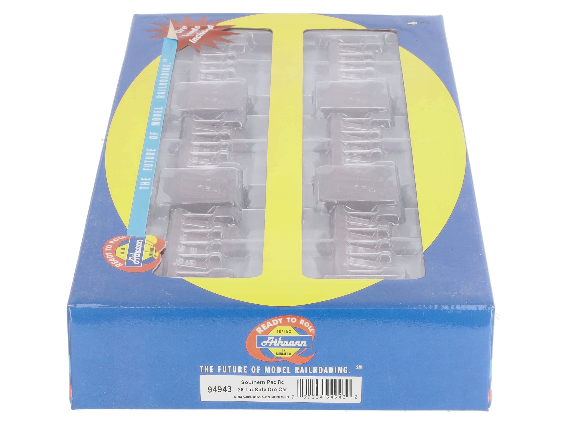 Athearn 94943 HO Scale Southern Pacific 26' Lo-Sided Ore Cars 6-Pack