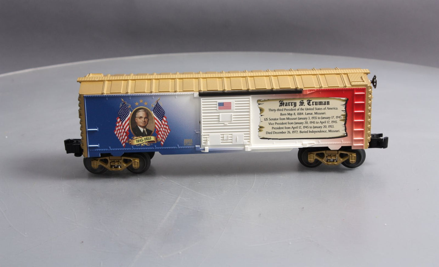 Lionel 6-25933 O Gauge USA Presidents Harry S. Truman Boxcar