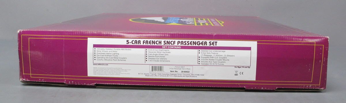MTH 20-60022 O Orient Express Premier Add-On Passenger Car Set (Set of 5)