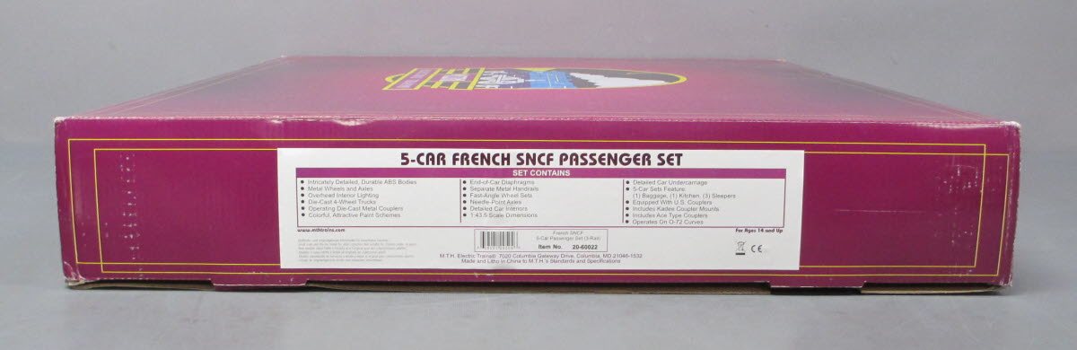 MTH 20-60022 O Orient Express Premier Add-On Passenger Car Set (Set of 5)