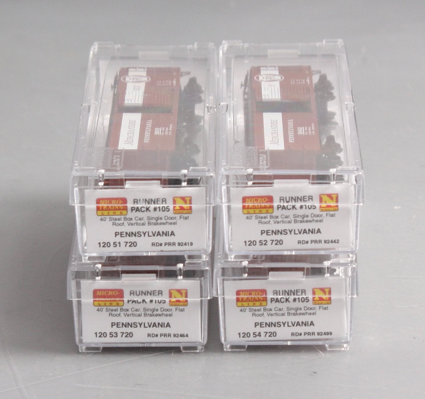 Micro-Trains 99300105 N Pennsylvania 40' USRA Boxcar Runner Pack (Set of 4)