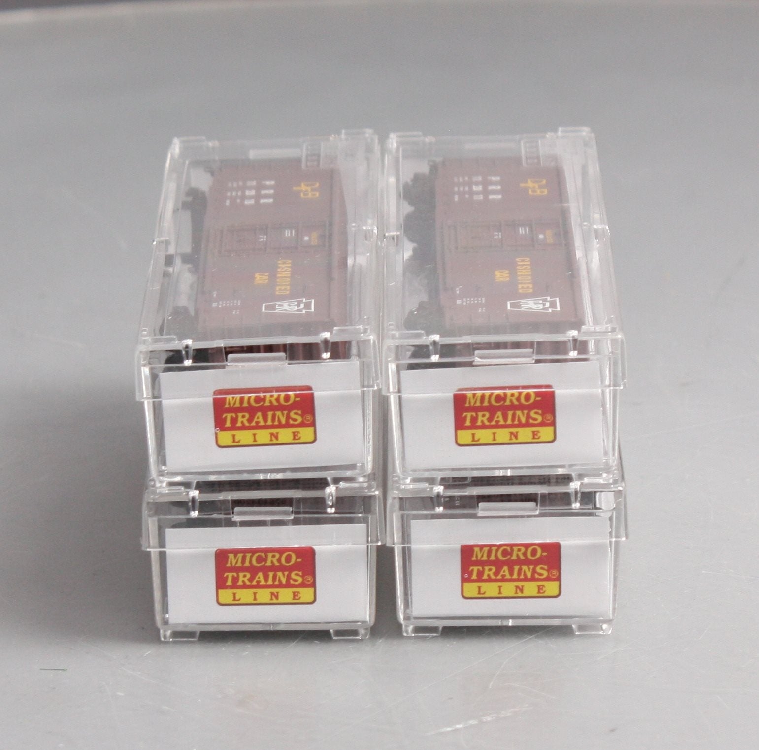 Micro-Trains 99300093 N PRR 50' Rib-Side Plug Door Boxcar Runner Pack (Set of 4)