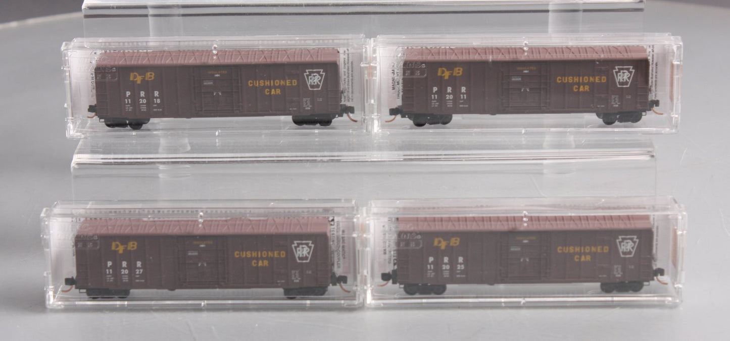 Micro-Trains 99300093 N PRR 50' Rib-Side Plug Door Boxcar Runner Pack (Set of 4)