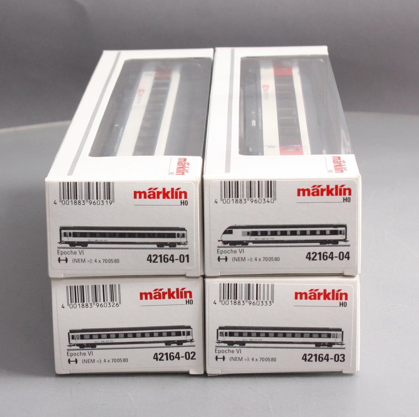 Mark IV Express Passenger Shuttle 4 Car Set - 3-Rail - Ready to Run