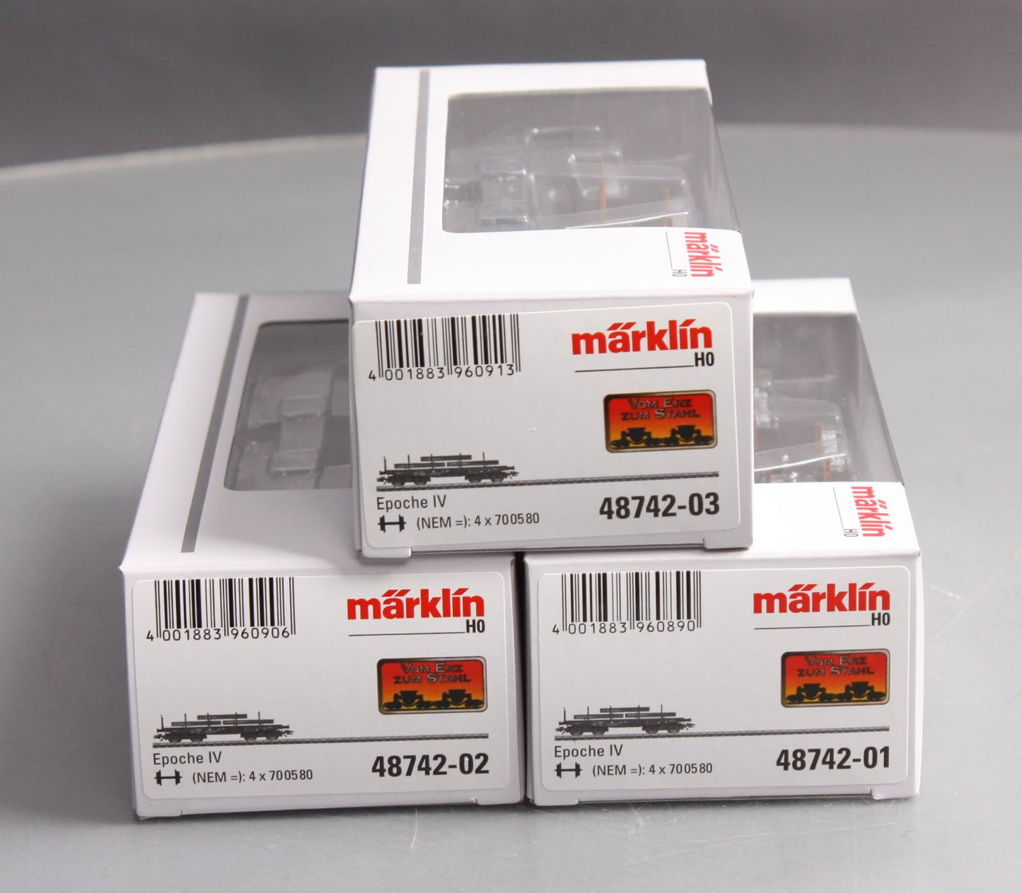 Marklin 48742 Heavy Duty Flat 3-Car Set