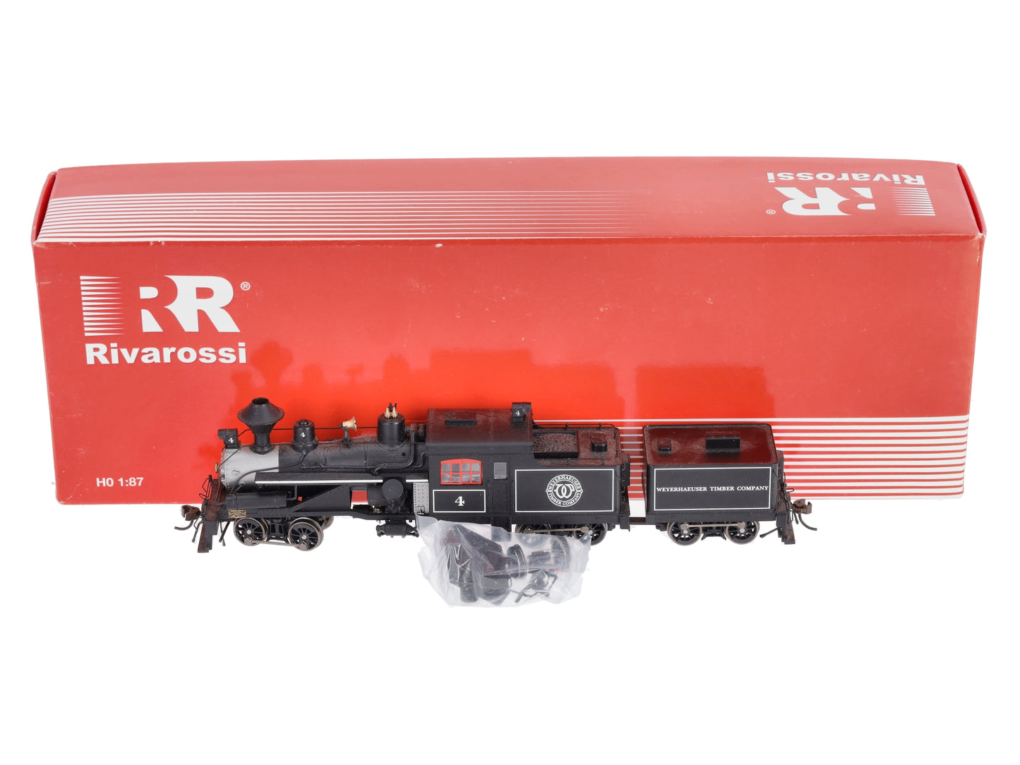 Rivarossi HR2413 HO Weyerhaeuser Timber 3-Truck Heisler Steam Locomotive #4