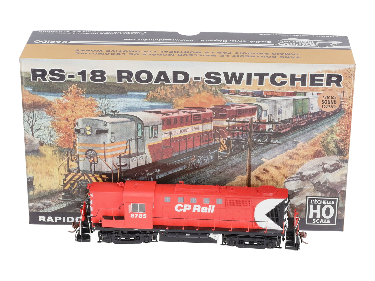 Rapido Trains 32543 HO CP Rail MLW Powered RS-18 Diesel #8785 w/ DCC & Snd