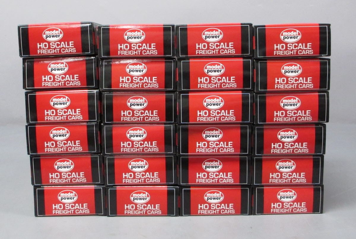 Model Power 99653 HO Freight Car Assortment with Knuckle Couplers (Pack of 24)