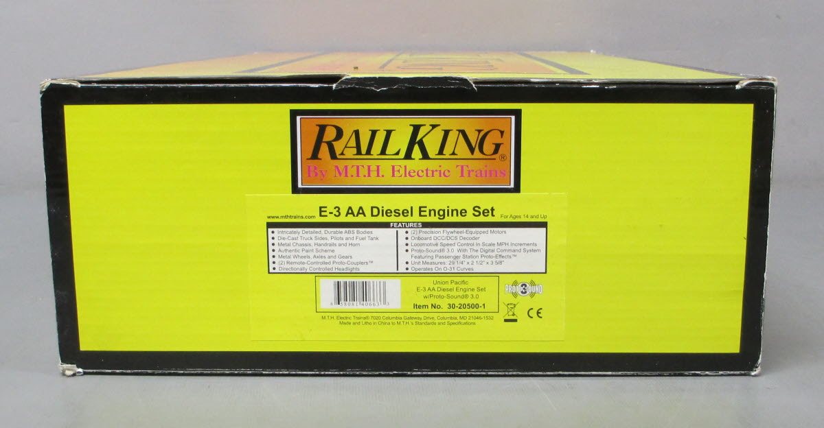 MTH 30-20500-1 Union Pacific E-3 AA Diesel Engine Set with PS 3.0 #LA-5/#LA-4