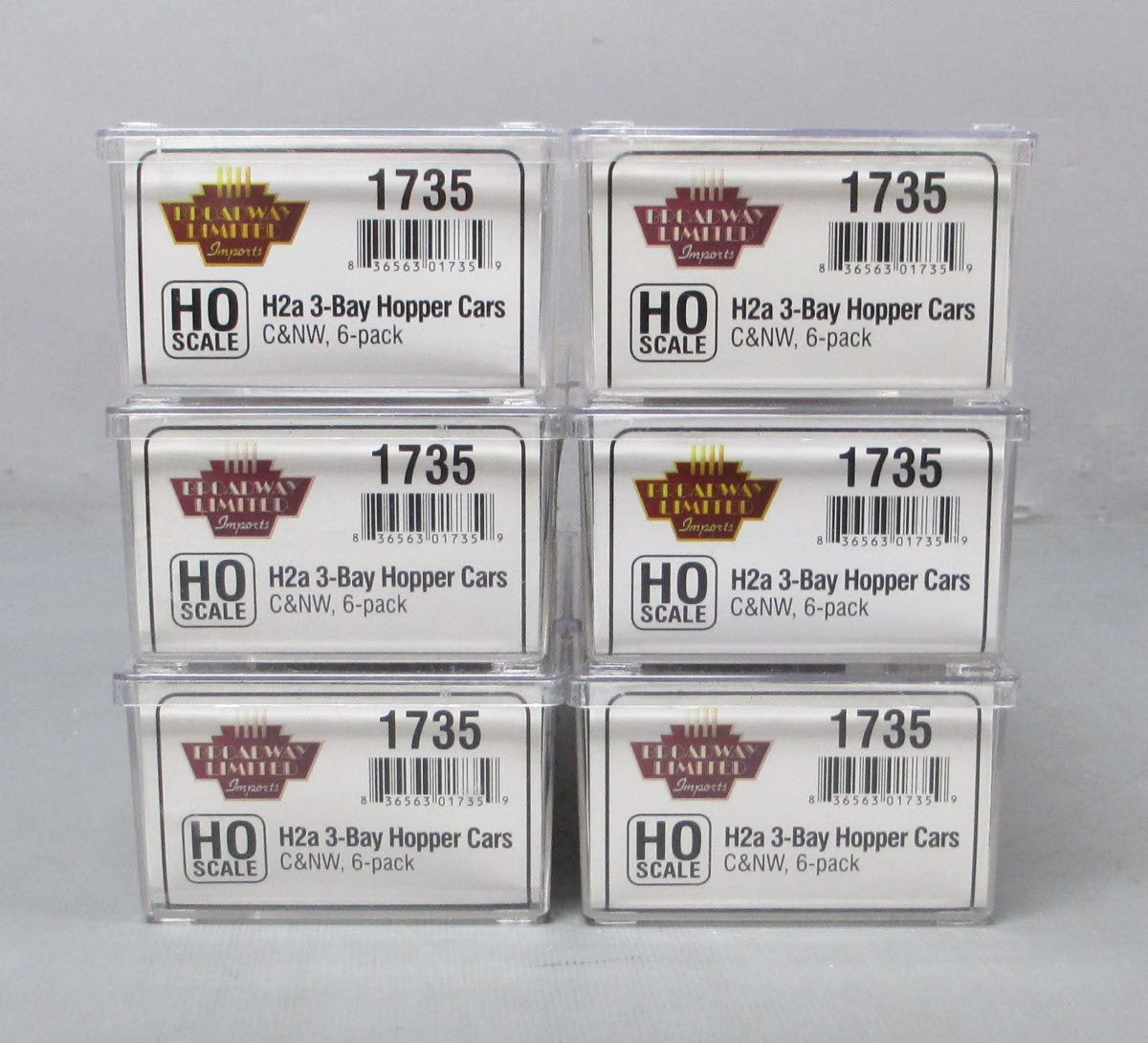 Broadway Limited 1735 HO Chicago & North Western Class H2a 3-Bay Hopper (6)