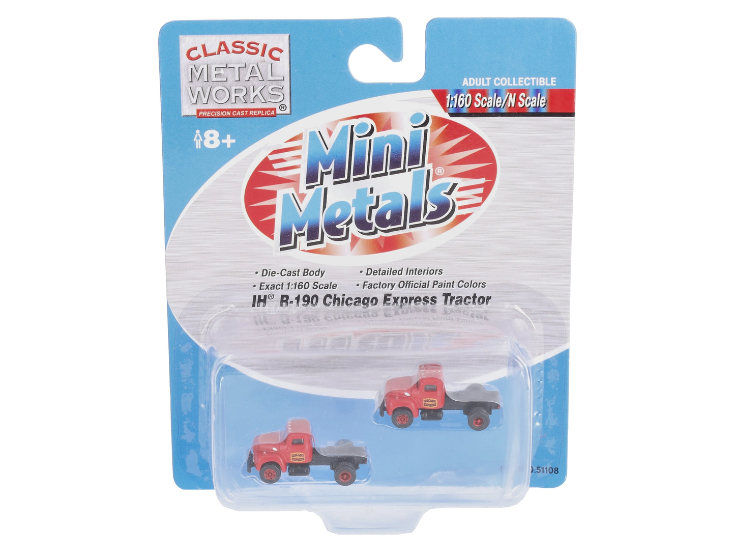 Classic Metal Works 51108 N Mini Metals Chicago Express Tractors (Pack of 2)