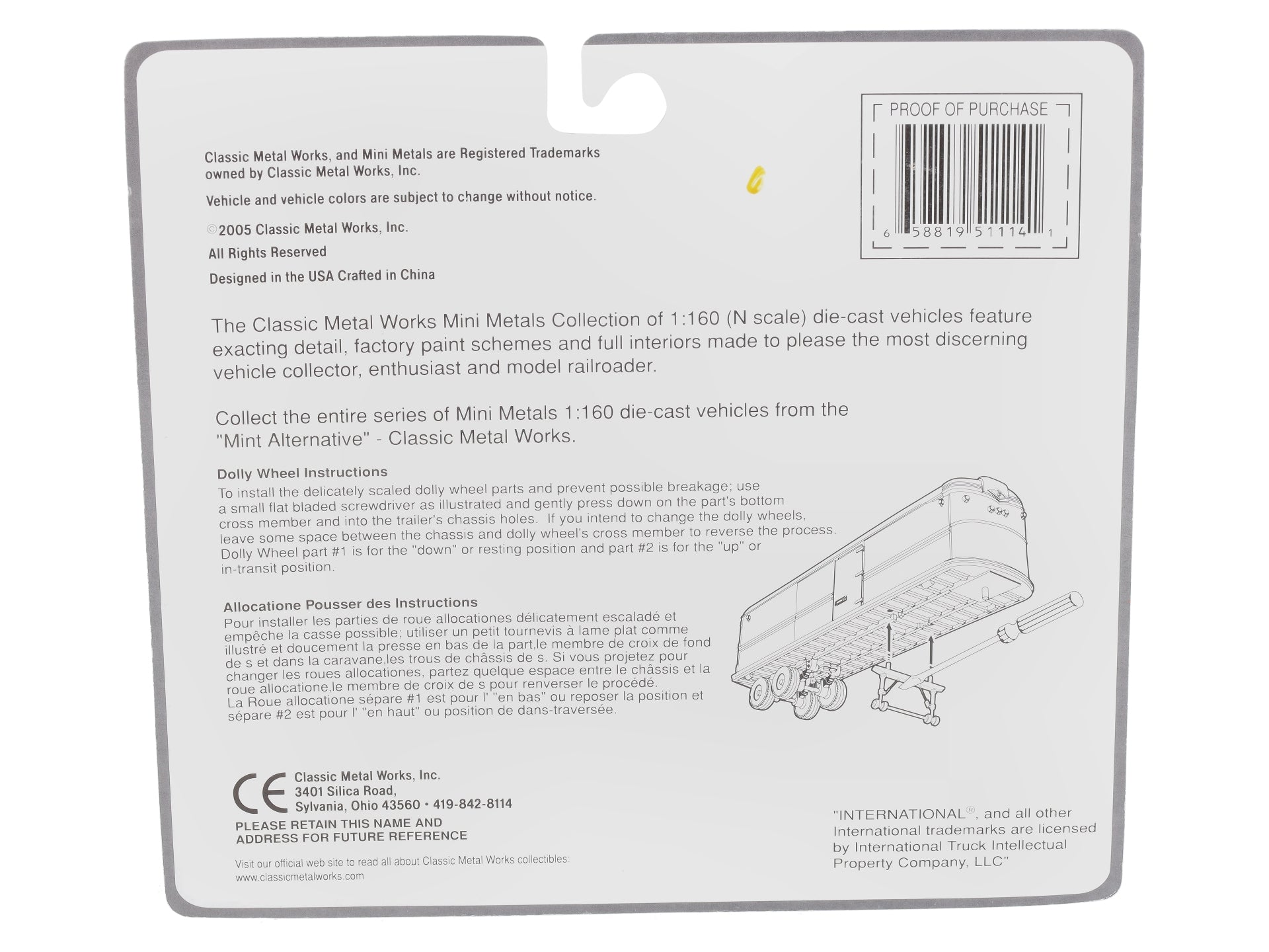 Classic Metal Works 51114 N Mini Metals Eastern IH R-190 Tractors (Pack of 2)