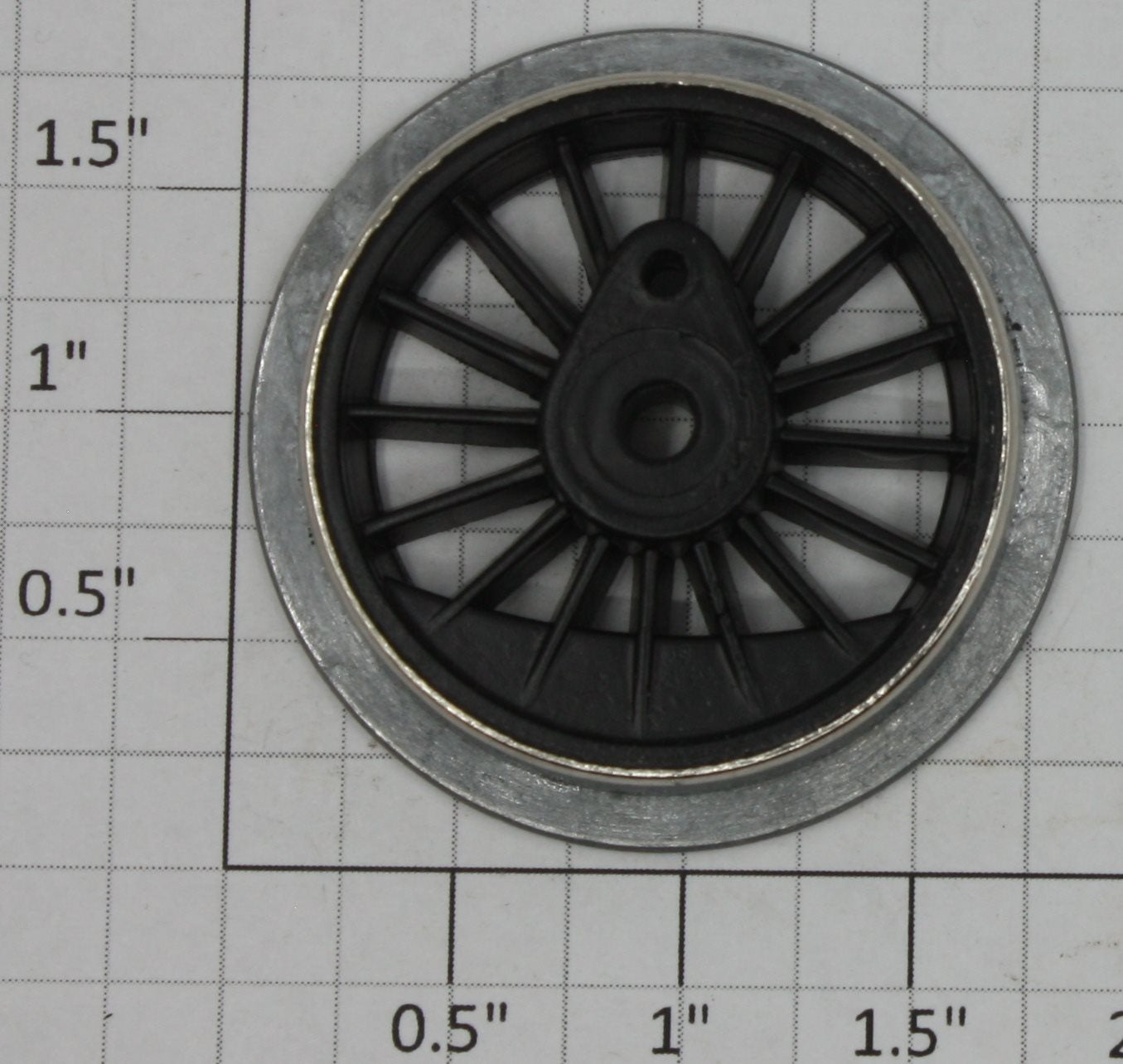 American Flyer 1683-1 Black Spoked Plain Drive Wheel with Rim