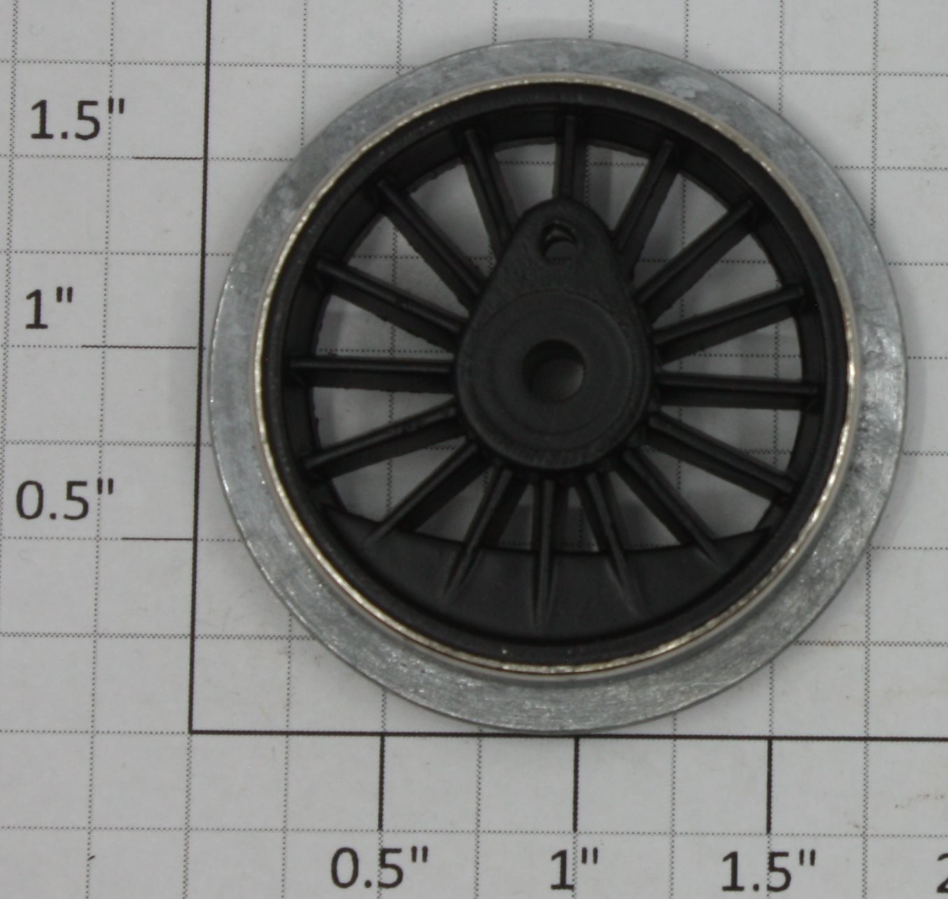 American Flyer 1683-2 Black Spoked Gear Drive Wheel with Rim