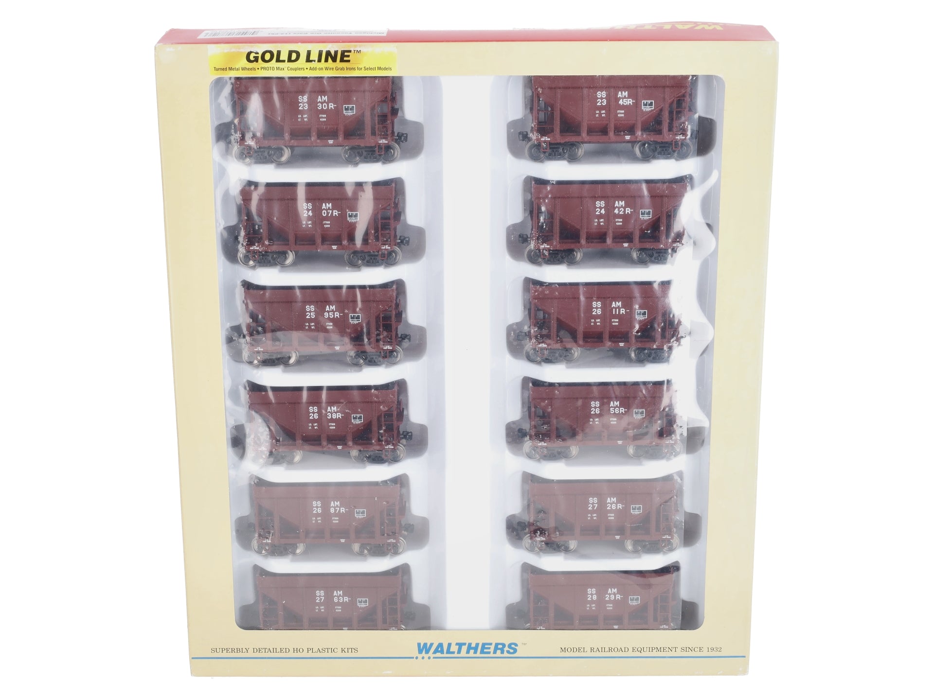 Walthers 932-40534 HO SSAM Gold Line Michigan-Style Taconite Ore Car (Set of 12)