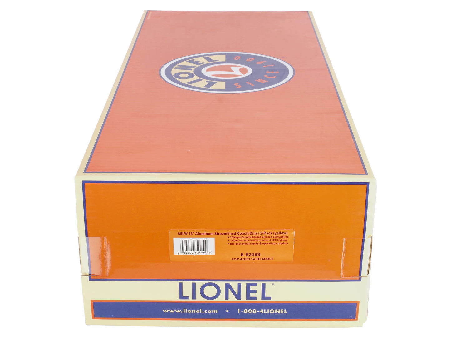 Lionel 6-82489 Milwaukee 18” Aluminum Coach & Diner Passenger Car Set (Set of 2)