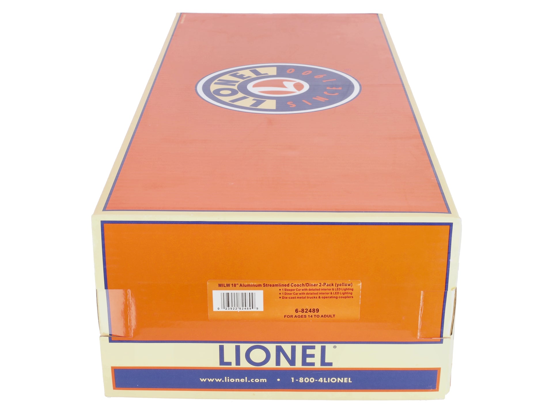 Lionel 6-82489 Milwaukee 18” Aluminum Coach & Diner Passenger Car Set (Set of 2)