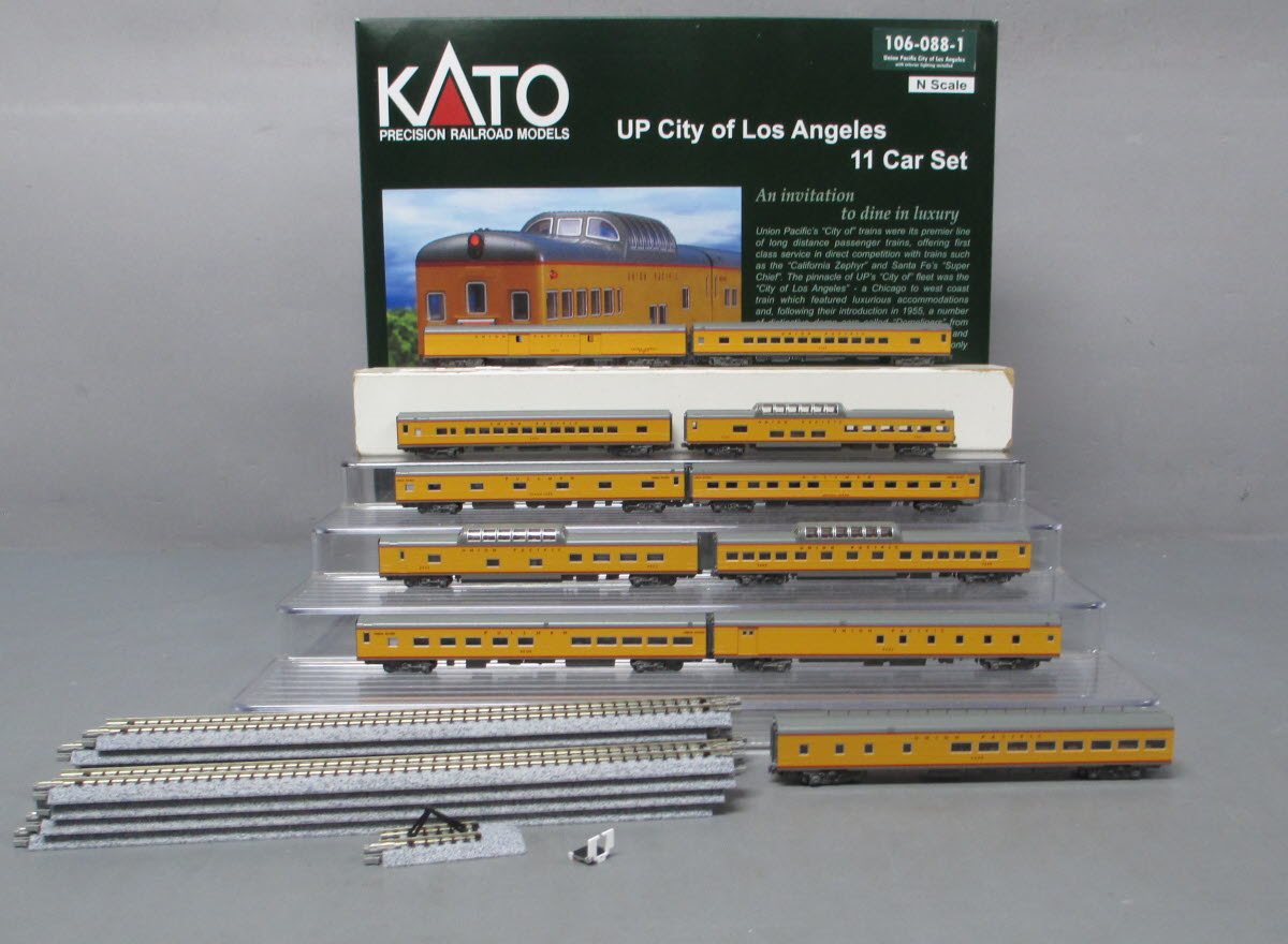 Kato 106-088-1 N UP Passenger Car Set with Interior Lights (Set of 11)
