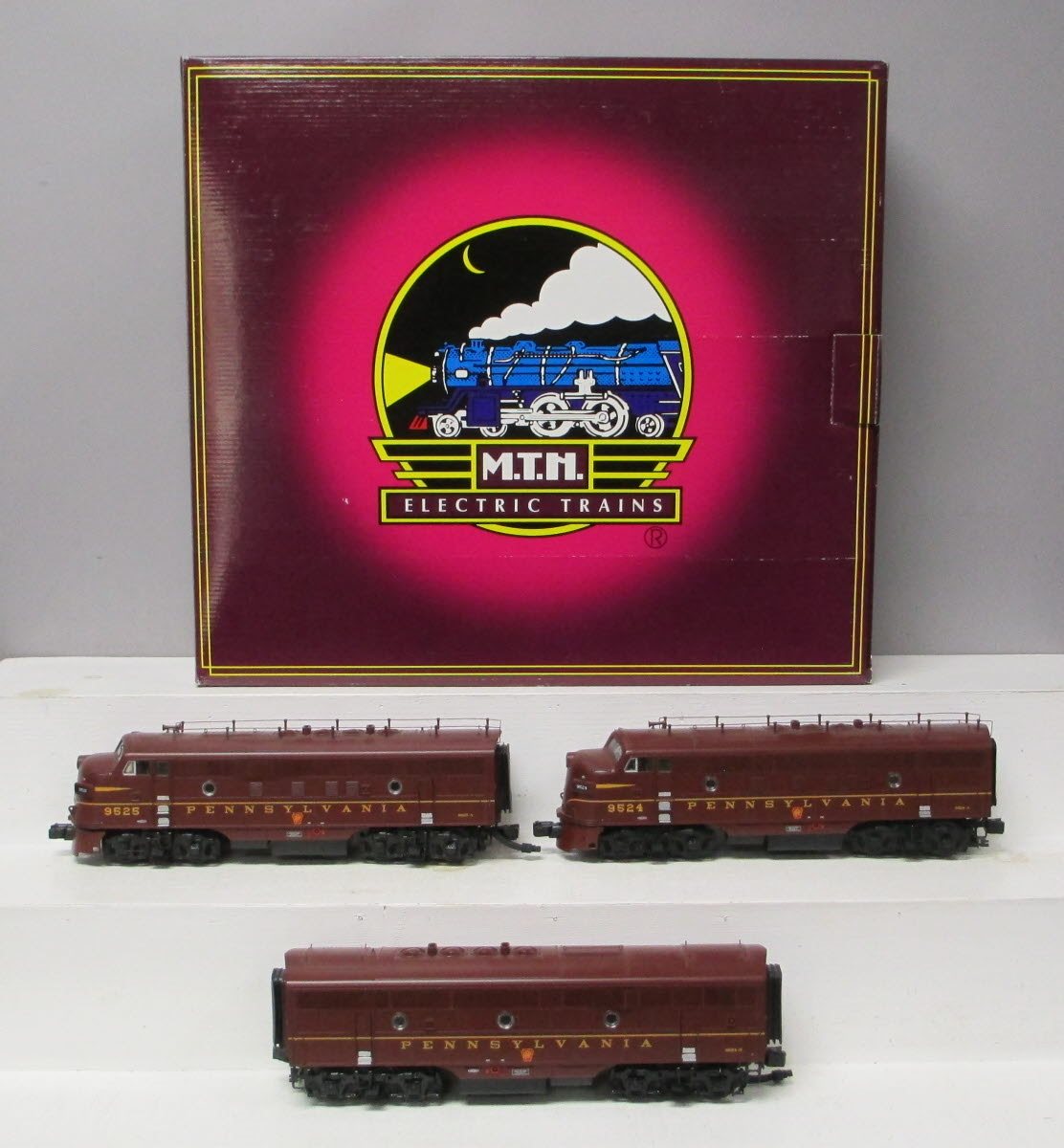 MTH 20-20042-1 Pennsylvania F-3 ABA Diesel Engine Set w/PS2 #9524/9525/9524B