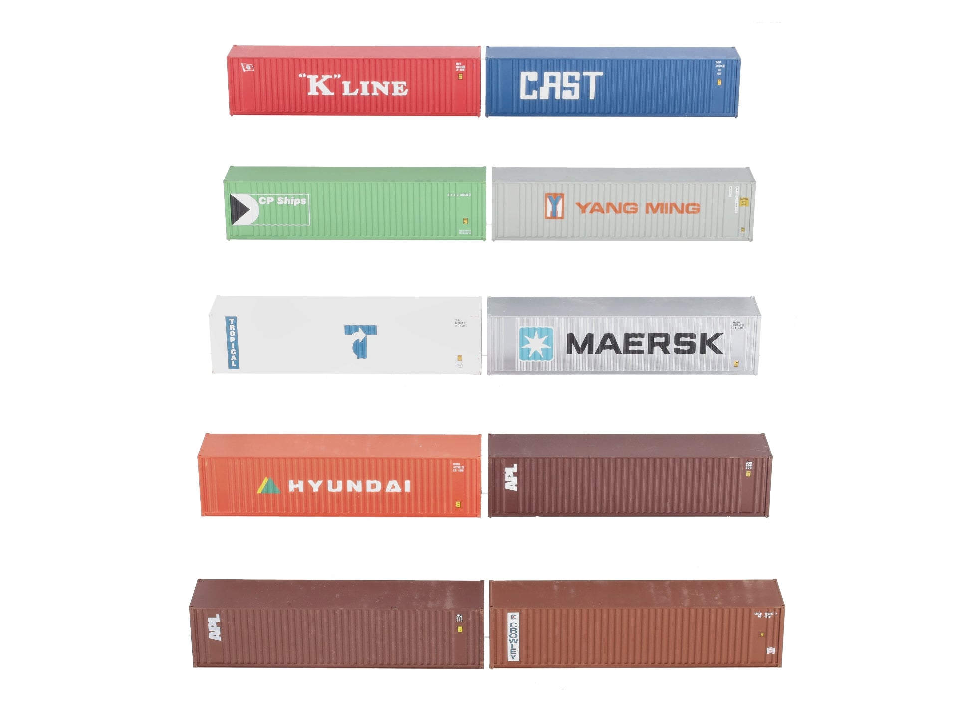 HO Assorted Intermodal Containers [10] EX