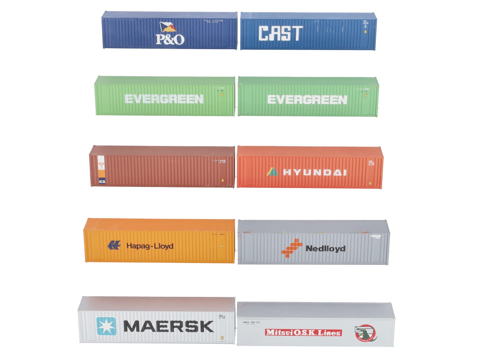 HO Assorted Intermodal Containers [10] EX