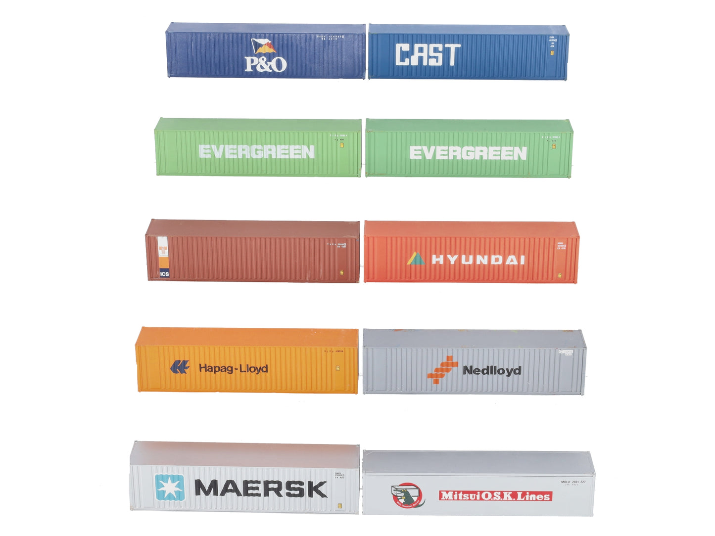 HO Assorted Intermodal Containers [10] EX