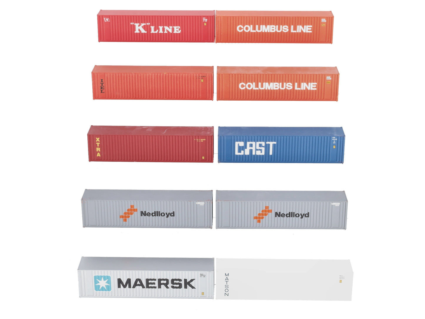 HO Assorted Intermodal Containers [10] EX