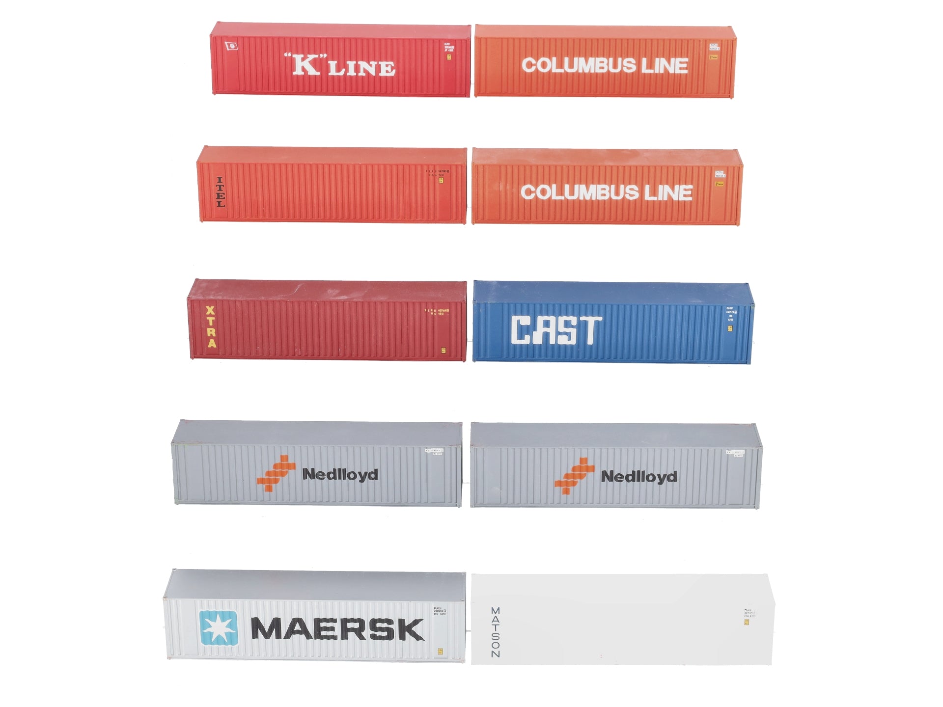 HO Assorted Intermodal Containers [10] EX