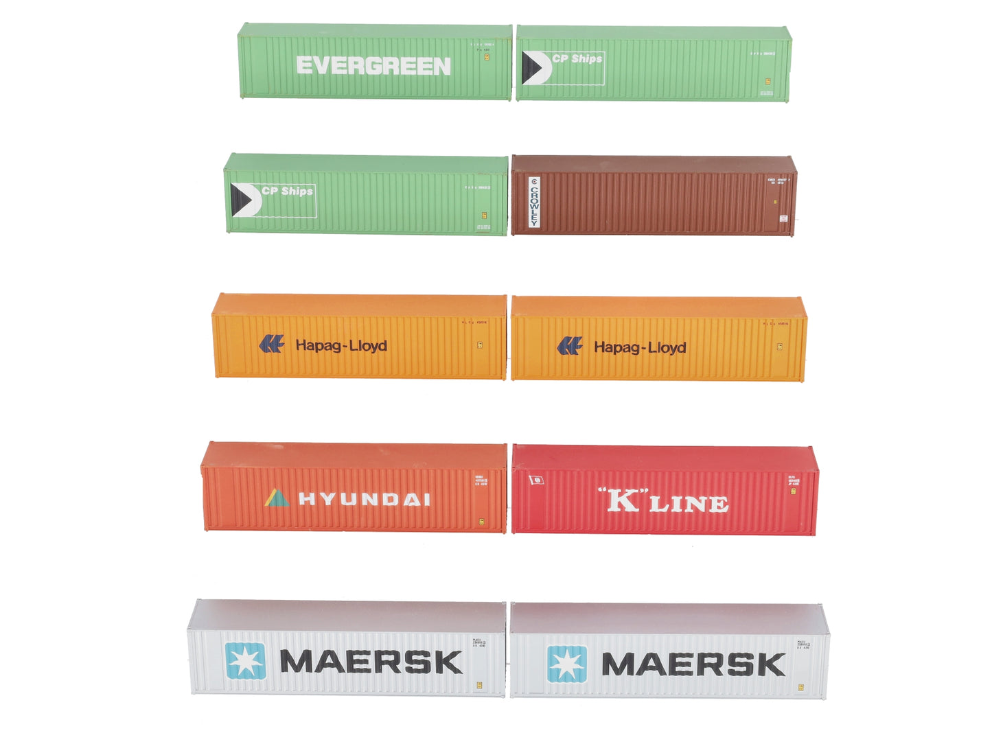 HO Assorted Intermodal Containers [10] EX