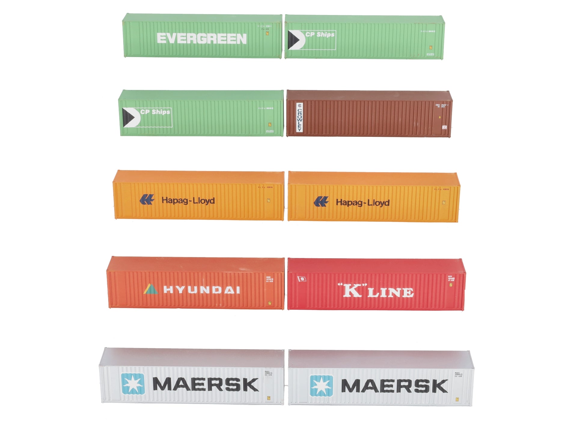 HO Assorted Intermodal Containers [10] EX