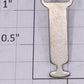 American Flyer AFO-3000-3N Nickel 1-5/16" Hook Type Coupler w/ Twist Tab