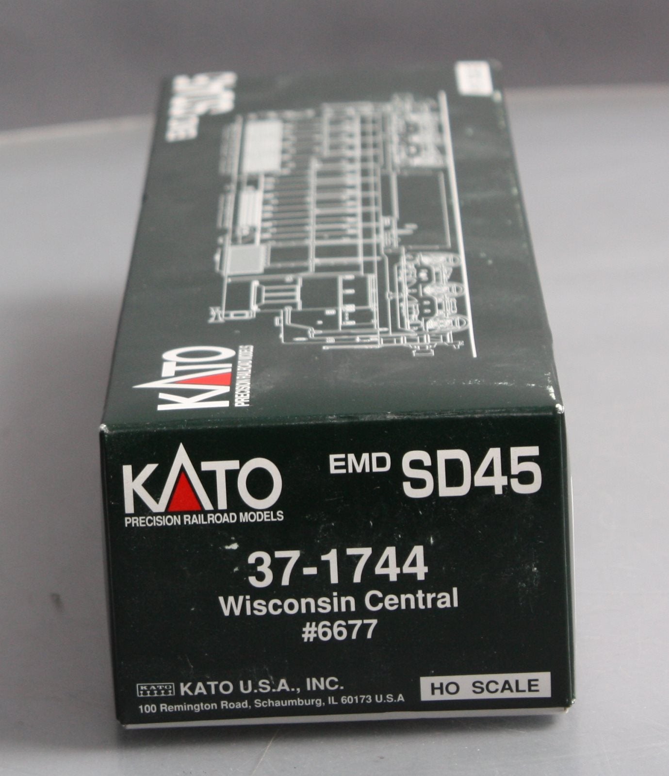 Kato 37-1744 HO Wisconsin Central SD45 Diesel Locomotive #6677