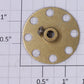 Gilbert 1931-34 Brass Plated Disk with Screw for Hudson Erector Locomotive