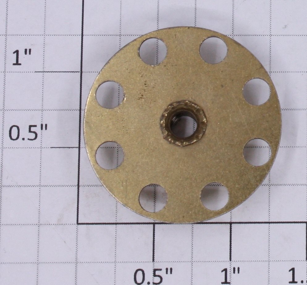 Gilbert 1931-34 Brass Plated Disk with Screw for Hudson Erector Locomotive