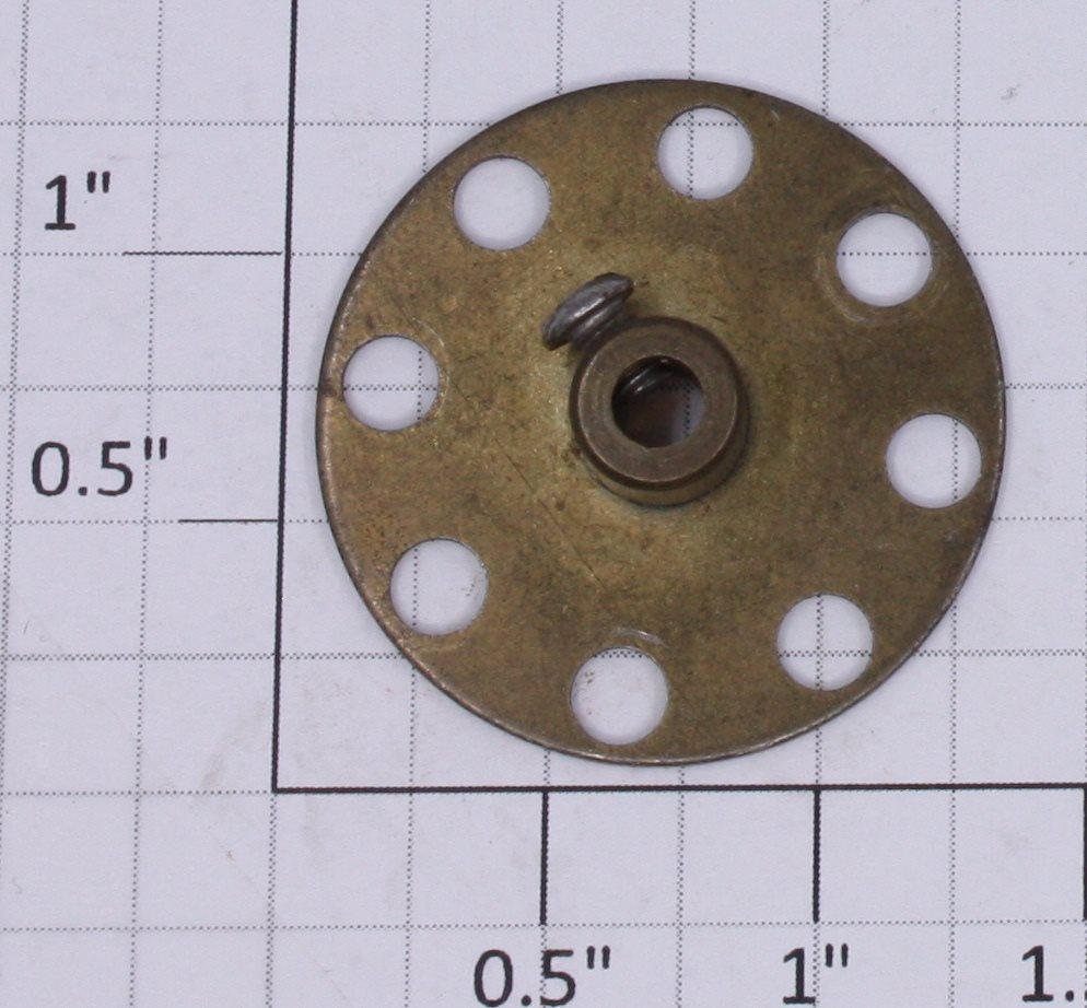 Gilbert 1931-34 Brass Plated Disk with Screw for Hudson Erector Locomotive