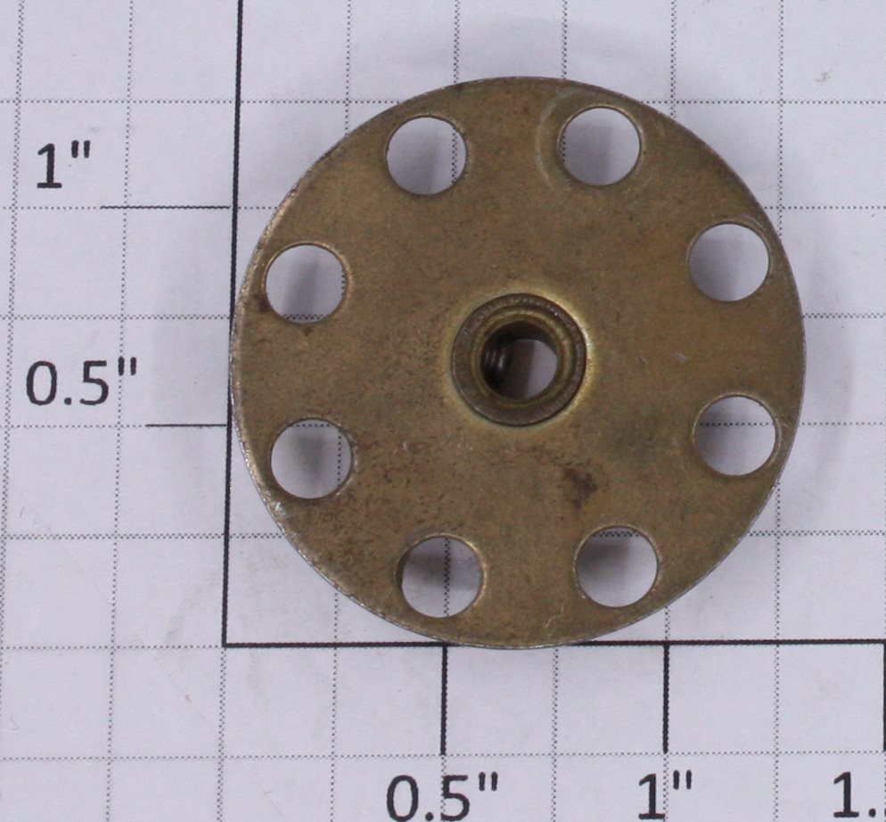 Gilbert 1931-34 Brass Plated Disk with Screw for Hudson Erector Locomotive