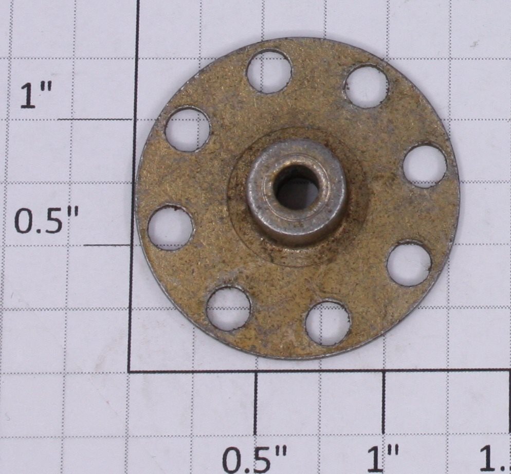 Gilbert 1931-34 Brass Plated Disk-No Screw for Hudson Erector Locomotive