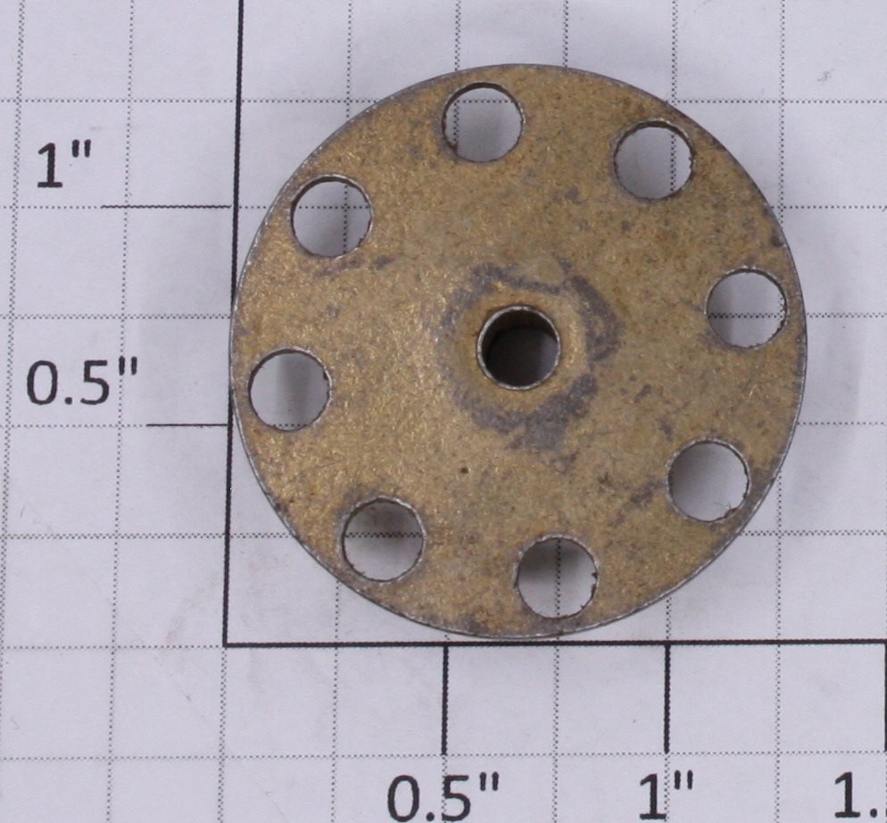 Gilbert 1931-34 Brass Plated Disk-No Screw for Hudson Erector Locomotive