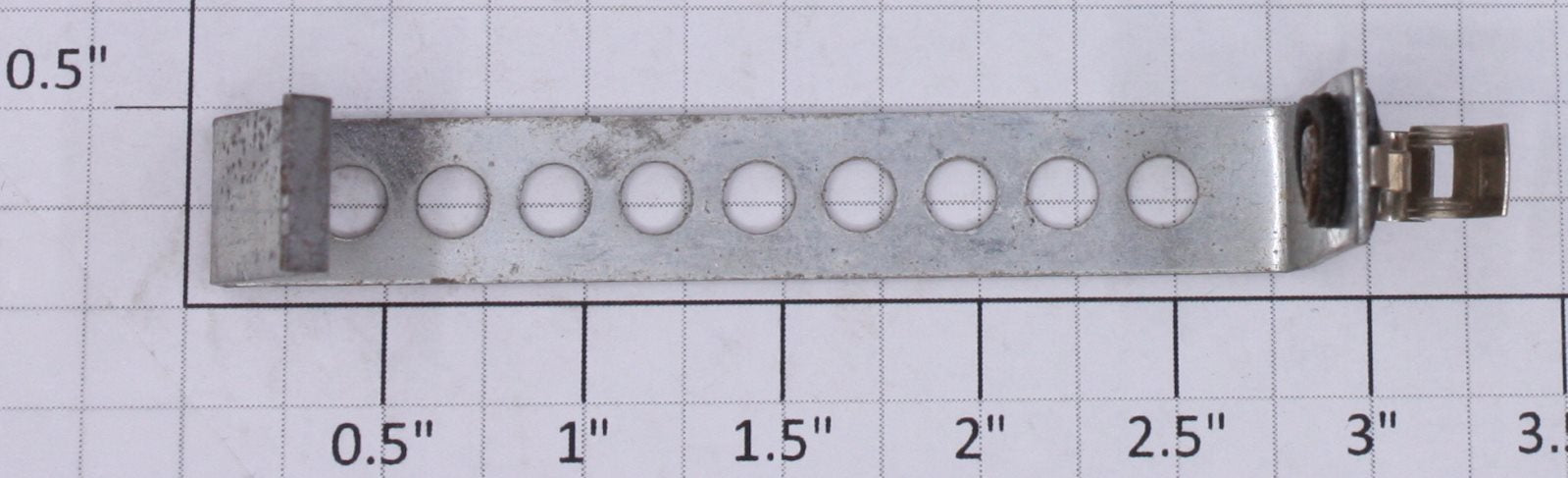 Gilbert 1931-61 Nickel Plated Strip Battery Holder for Hudson Erector Locomotive