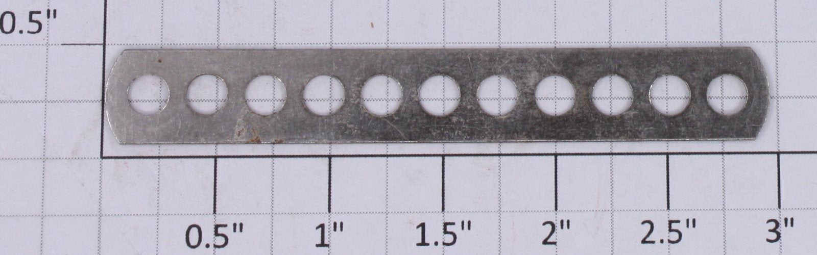 Gilbert 1931-17 Nickel Plated Strip with 11 Holes for Hudson Erector Loco