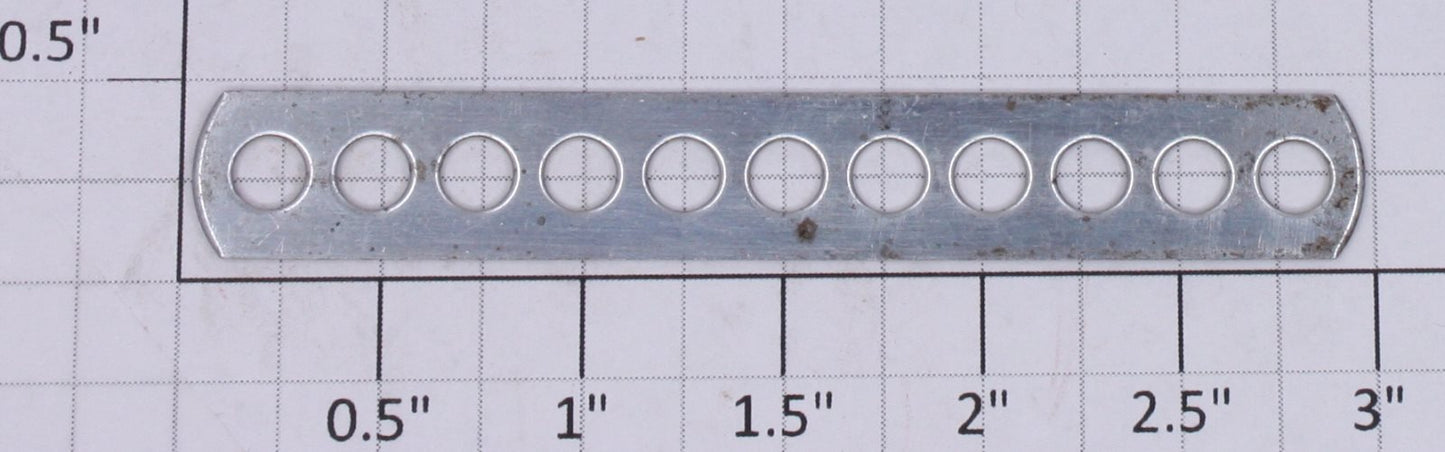 Gilbert 1931-17 Nickel Plated Strip with 11 Holes for Hudson Erector Locomotive