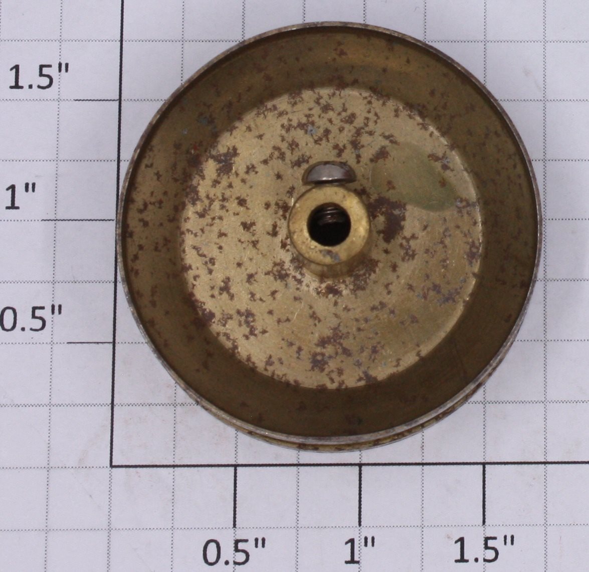 Gilbert 1931-35 Brass Plated Tread Pulley-with Screw for Hudson Erector Loco
