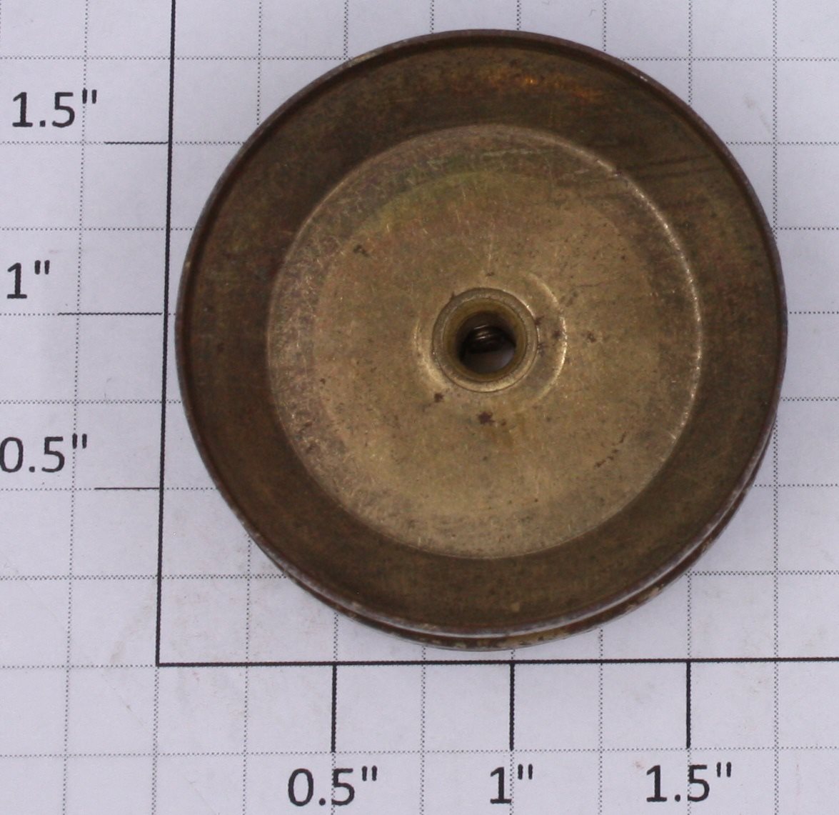 Gilbert 1931-35 Brass Plated Tread Pulley-with Screw for Hudson Erector Loco