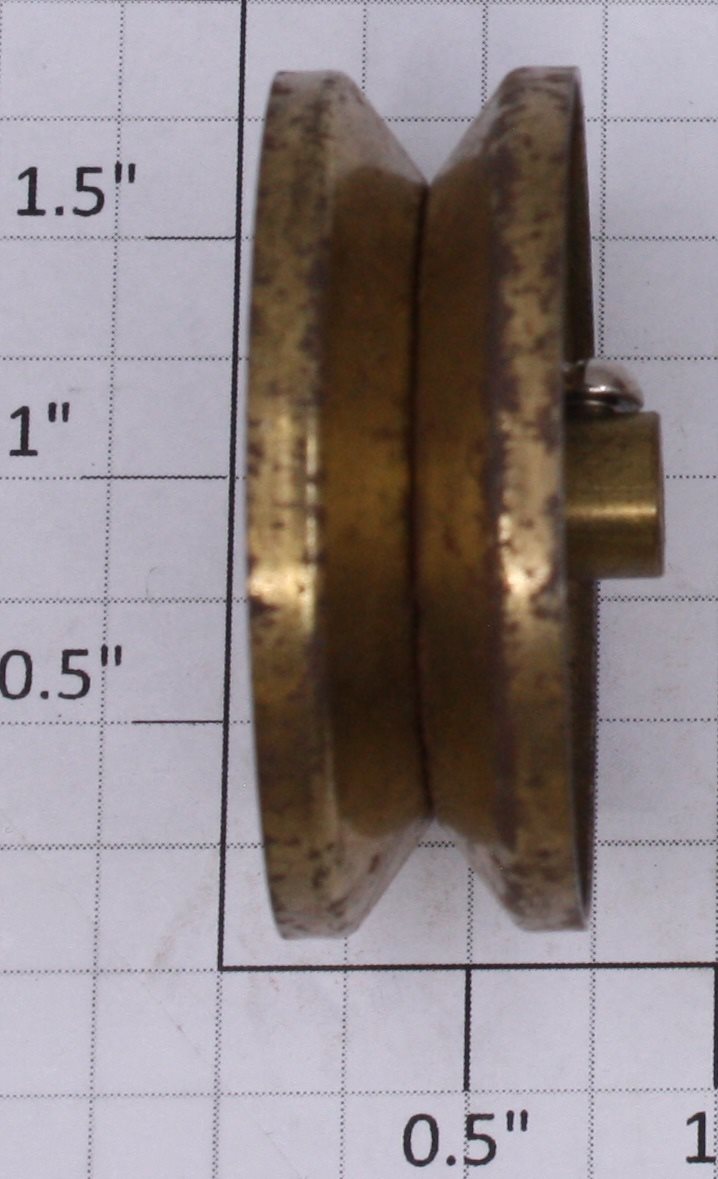 Gilbert 1931-35 Brass Plated Tread Pulley-with Screw for Hudson Erector Loco