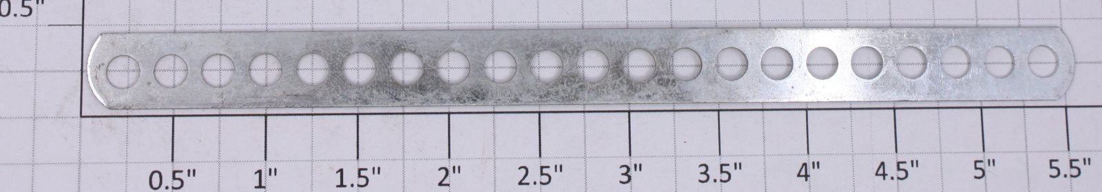 Gilbert 1931-05 Nickel Plated Strip with 21 Holes for Hudson Erector Loco
